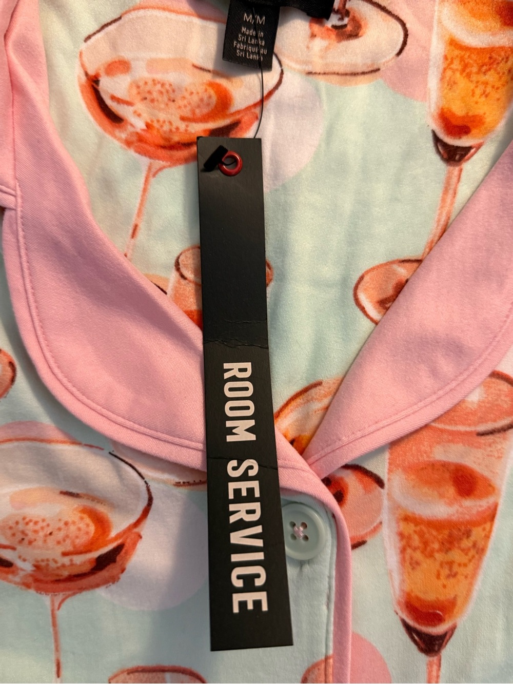 Women’s Mint & Pink Cocktail-Print Pajama Set - Picture 11 of 11